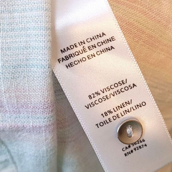 Splendid Women's White Pastel Stripe Tiered Dress Size L NWT - Picture 5 of 6